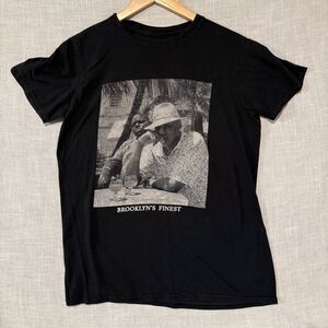 Reasonable Doubt Brooklyn’s Finest Jay-Z Biggie Tee Black Med Hip Hop Rap Shirt